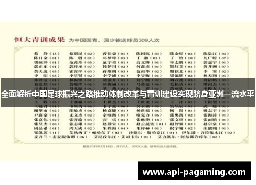 全面解析中国足球振兴之路推动体制改革与青训建设实现跻身亚洲一流水平